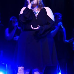 Plus Size Black Open Shoulder Dress